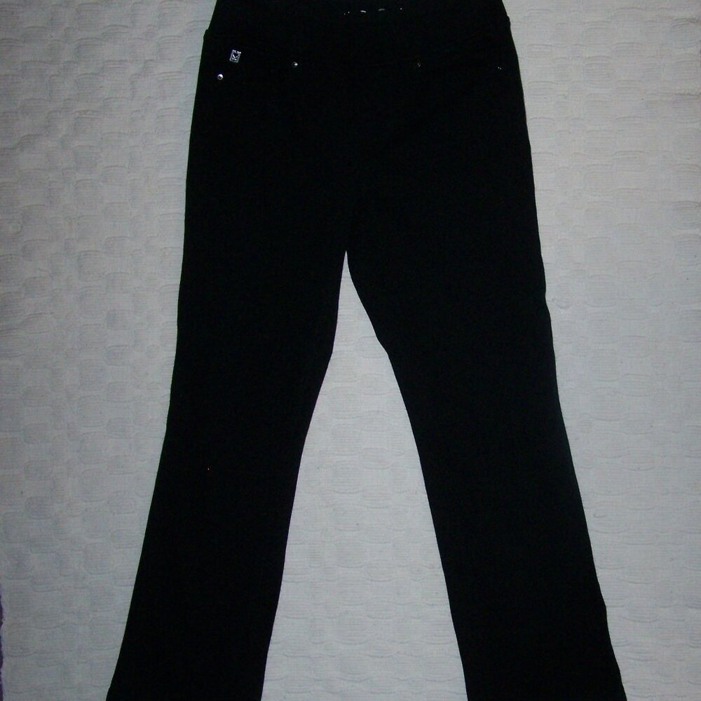 Belle by Kim Gravel Black Denim Jeans Size 10 – 29” hem